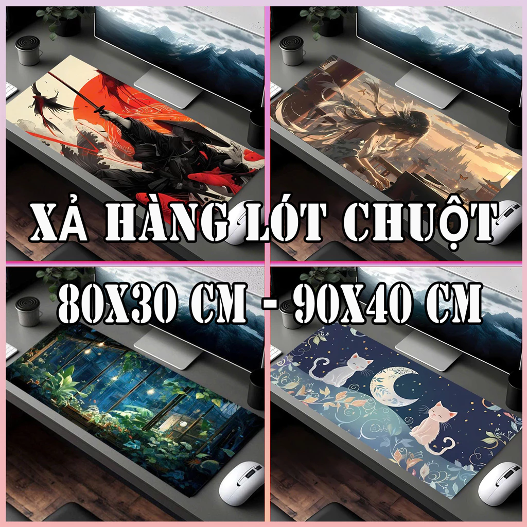 Lót chuột HÀNG XẢ HÀNG GIÁ RẺ Techstar: pad chuột giao ngẫu nhiên FULL SIZE LỚN NHỎ