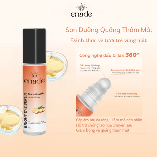 Son Dưỡng Quầng Thâm Mắt ENADE (10ml) - Hỗ Trợ Giảm Quầng Thâm Mắt,Giảm Nếp Nhăn Chiết Xuất Nghệ Trắng