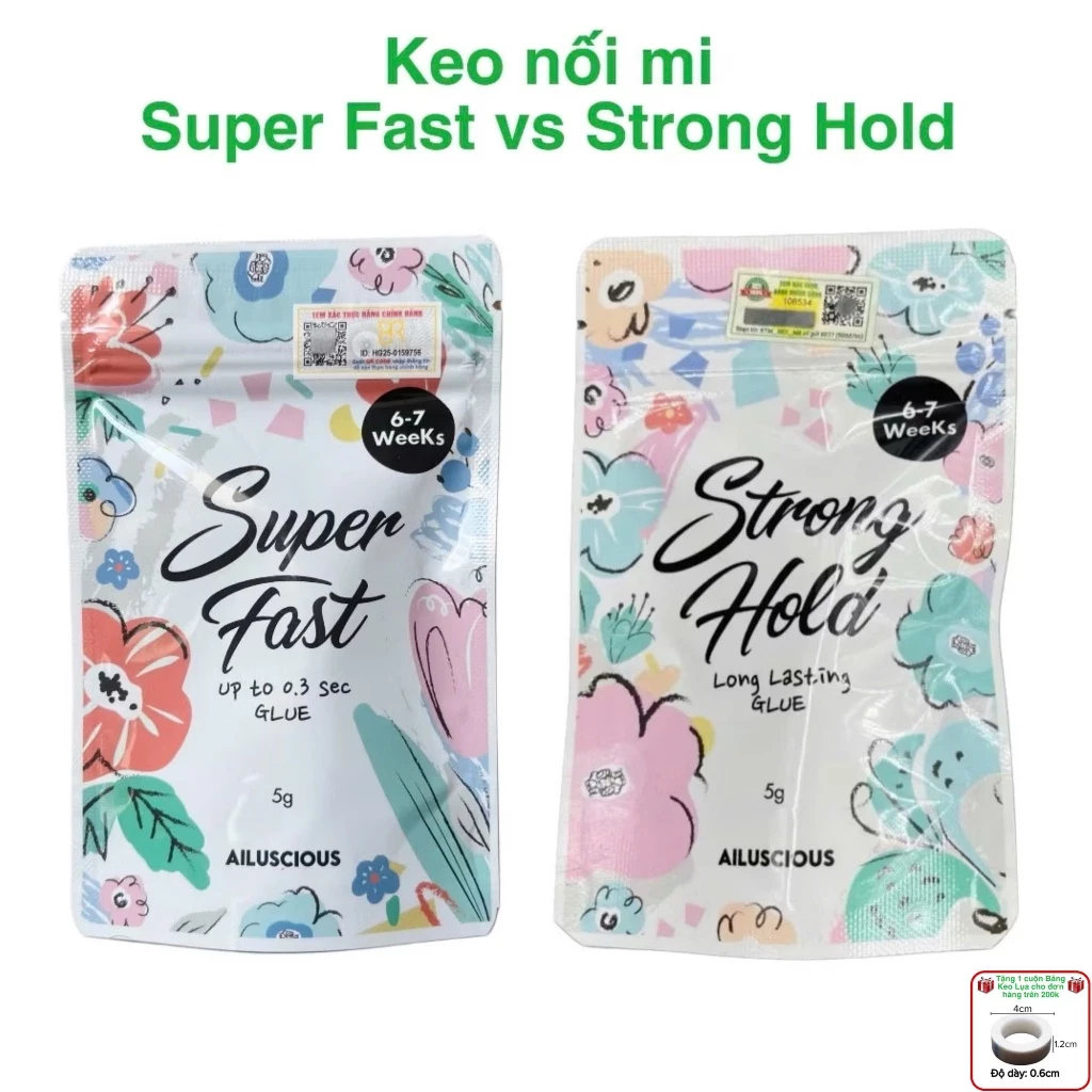 Keo nối mi Super Fast, Strong Hold chính hãng Hàn Quốc siêu bền, ít cay