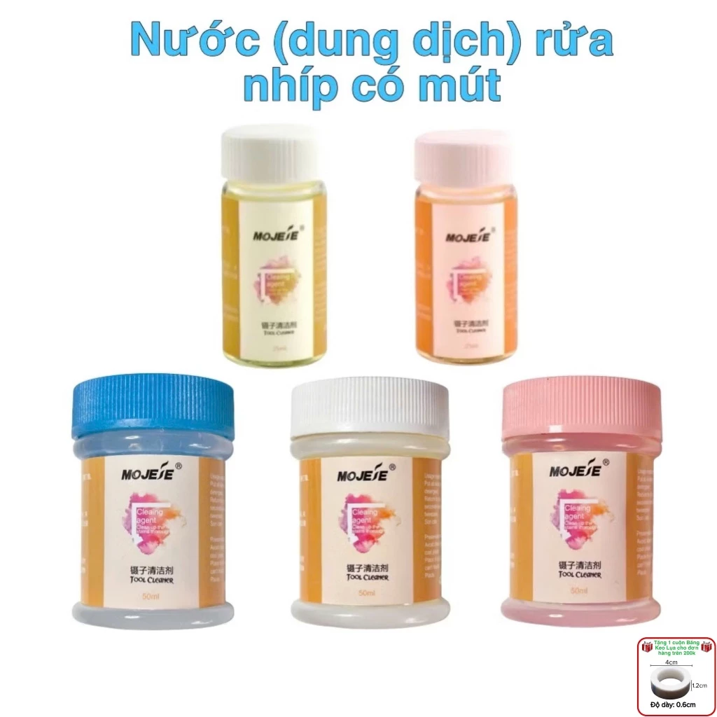 Nước (dung dịch) rửa nhíp có mút, AD mút siêu sạch (dụng cụ nối mi)