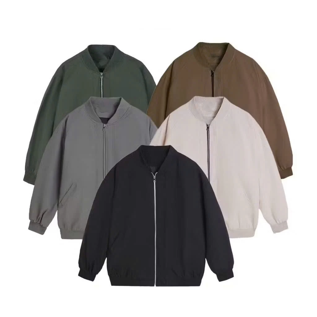 Áo khoác bomber dù hai lớp nam nữ tráng bạc trượt nước lót lưới thông thoáng