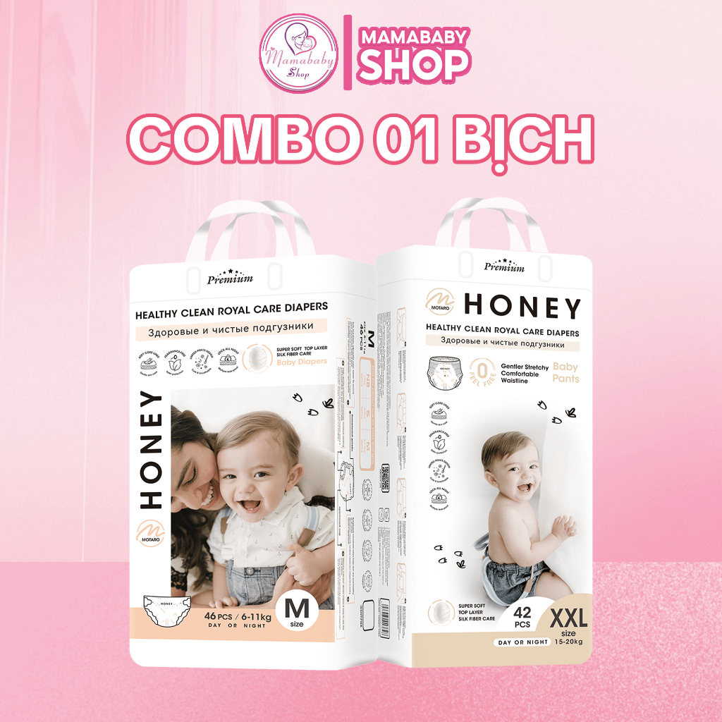 Tã Dán Bỉm Quần Honey Premium, Bỉm Chính Hãng Siêu Mỏng Thấm Hút Mềm Mịn Công…