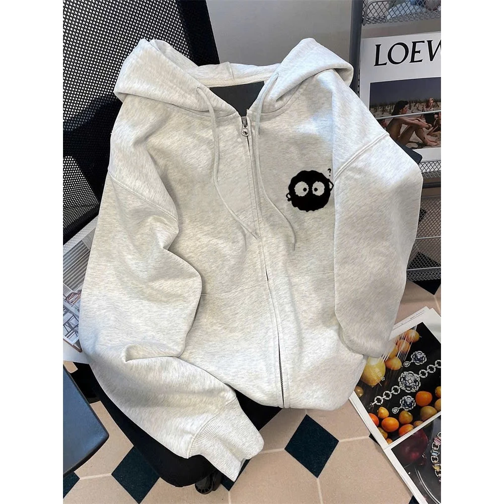 Áo Khoác Nỉ Hoodie Zip Khóa Kéo HỎI CHẤM CUTE Có Túi Trong Nón To 2 Lớp Form Rộng Nam Nữ Unisex