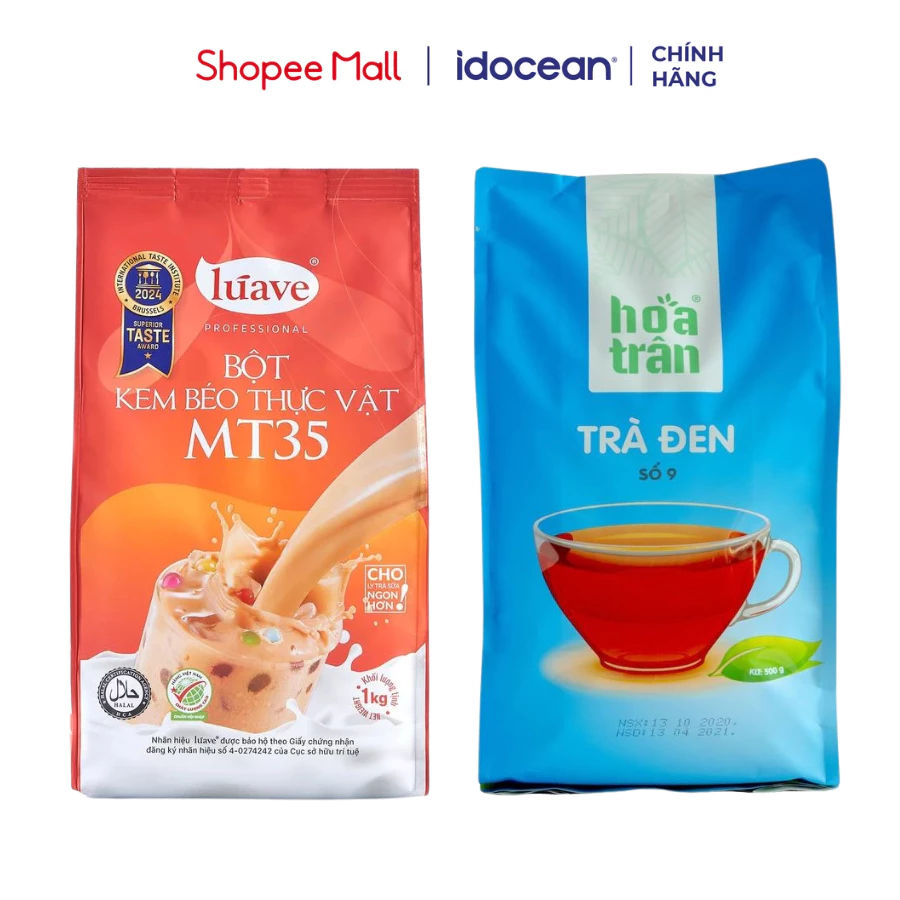 Combo Bột Kem Béo MT35 & Trà Đen Hoa Trân Số 9 , Pha Chế Trà Sữa Đậm Vị, Tôn Trà, Lợi Nhuận Cao, Phù Hợp Nhiều Topping