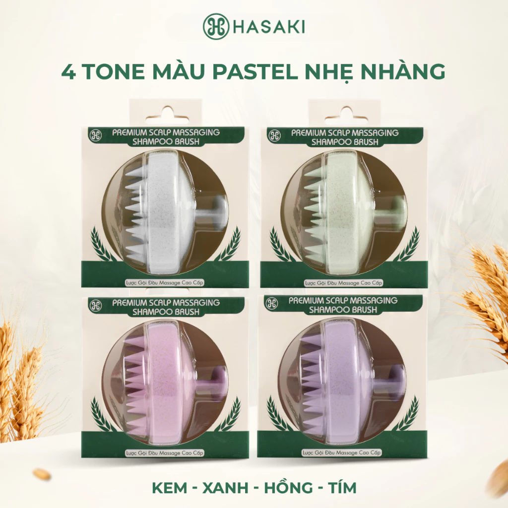 Lược Gội Đầu Hotosu Massage Cao Cấp (Nhiều Màu) Premium Scalp Massaging Shampoo Brush Hasaki