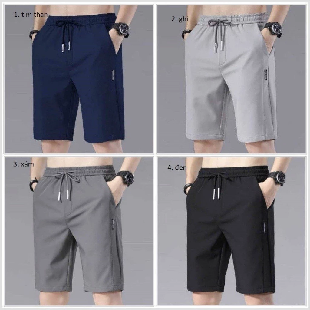combo quần shock nam vải dù thể thao size M -3XL quần  short Menswear Menswear Kem shorts lửng