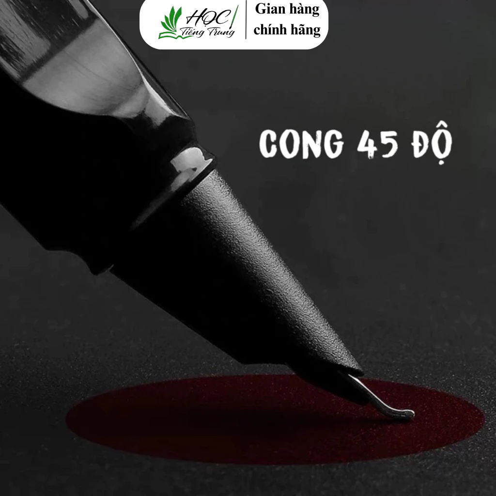 Bút máy đầu cong 45,35 độ chuyên viết nét thanh đậm ( TẶNG KÈM 10 ỐNG MỰC ĐEN )