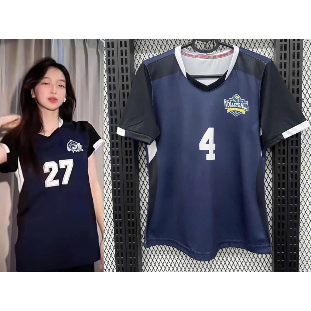 Bộ Quần Áo bóng chuyền nam nữ S20 ,màu xanh than in tên số theo yêu cầu,in áo đội,vải mè thái thoáng