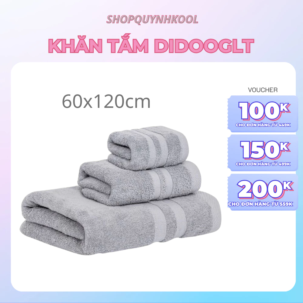 Khăn Tắm Cỡ Lớn DIDOOGLT TOWEL -  Khăn Tắm 60x120cm Chất Liệu Siêu Mềm Mịn Thấm Hút Đa Năng