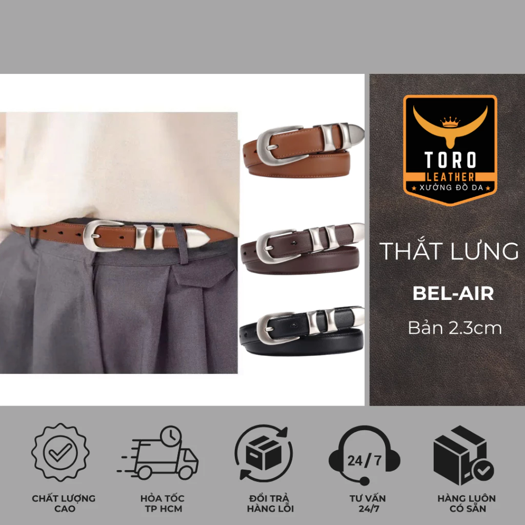 Thắt lưng【Bảo hành 5 năm】Dây nịt da thật 100% - Dây nịt mã TLBA