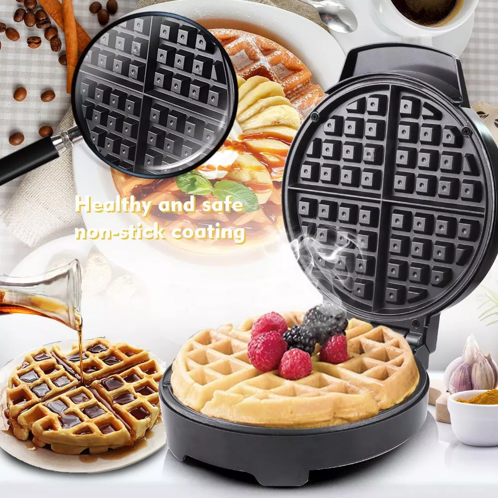 Máy làm bánh waffle RAF1200W điều chỉnh 50 - 250 độ, làm nóng nhanh
