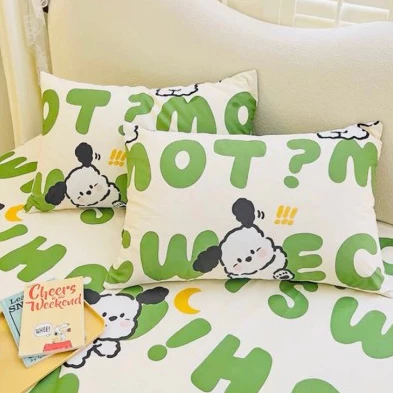 Combo 2 Vỏ Gối Nằm Vải Cotton Poly – Kích Thước 45x65cm,50x70cm – Không Kèm Ga Gối, Đủ Mẫu  - Mẫu Thỏ Tim