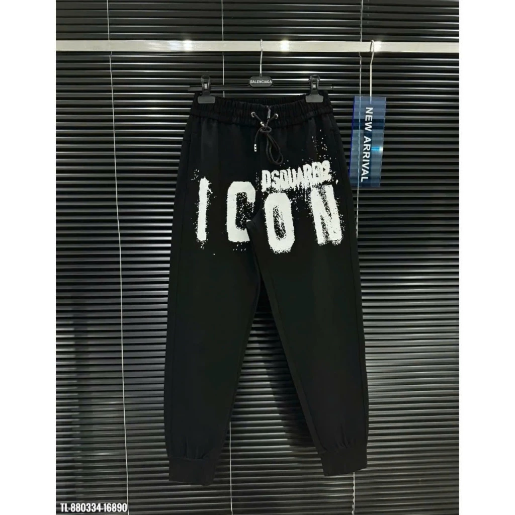 Quần Jogger Nỉ Nam DSQ Icon Vảy Sơn Siêu Đẹp Phong Cách Boy Phố - Quần Nỉ Dài Nam ICON Siêu Đẹp