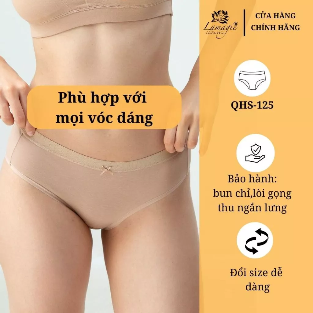 Quần lót cotton Q-125 – Co giãn 4 chiều, mềm mịn, thoáng khí cả ngày