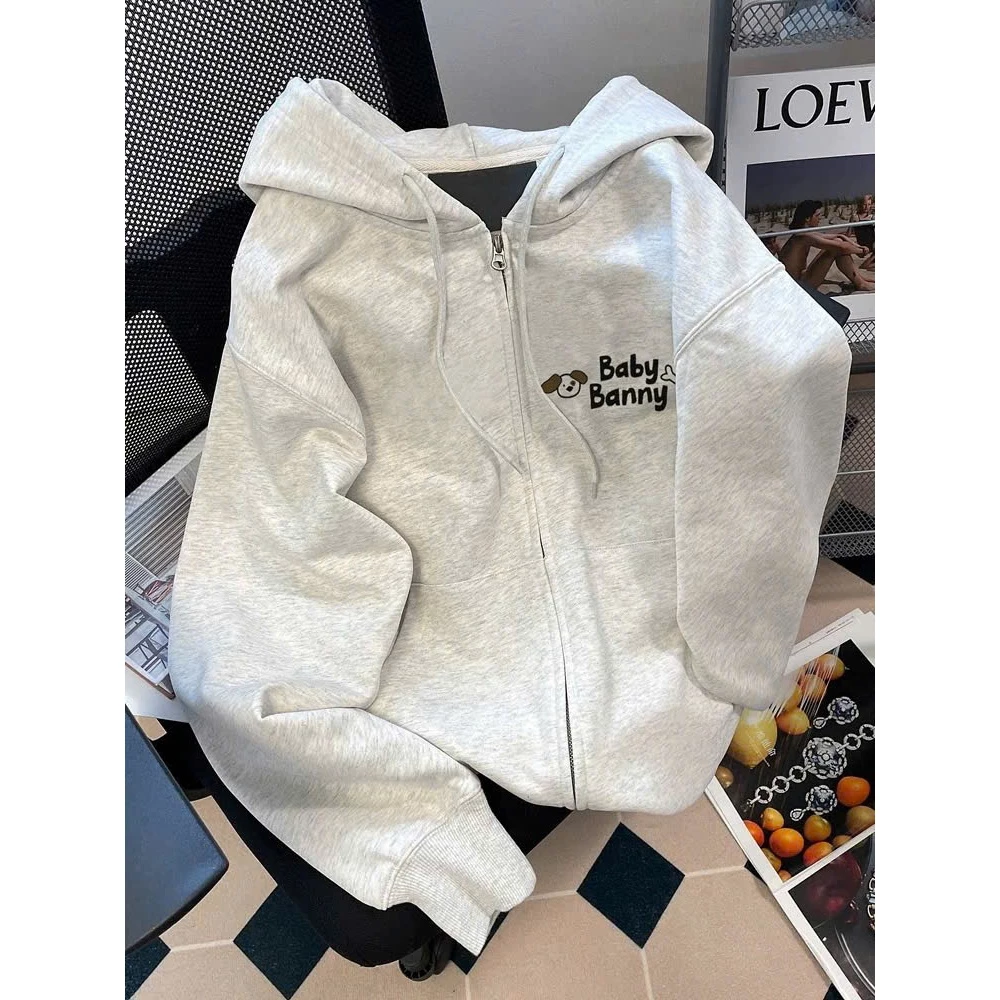 Áo Khoác Nỉ Hoodie Zip Khóa Kéo BABY BANNY Form Rộng Nam Nữ Nón To 2 Lớp Có Túi Trong Chất NỈ Bông