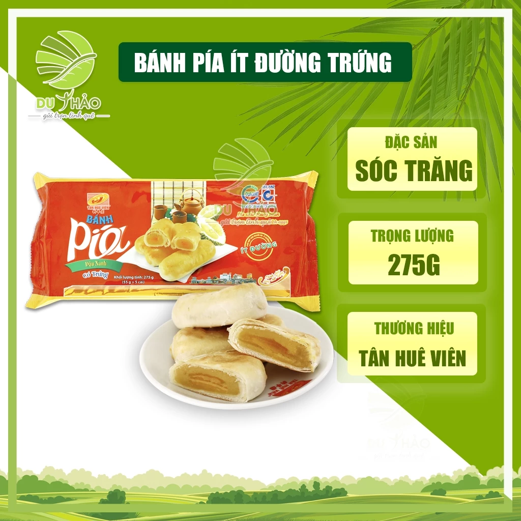 Bánh pía ít đường có trứng Tân Huê Viên 280g