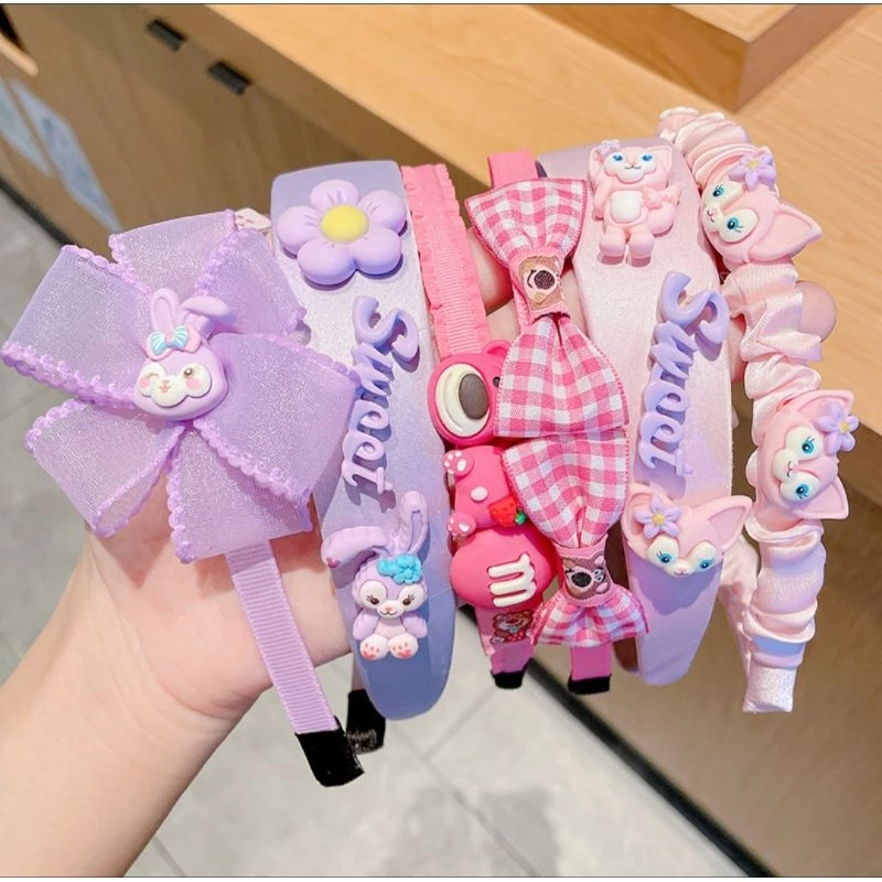 Set 3 băng đô cài tóc nữ, bé gái hoạt hình thỏ tím, cáo hồng phong cách hàn quốc tha hồ tạo kiẻu