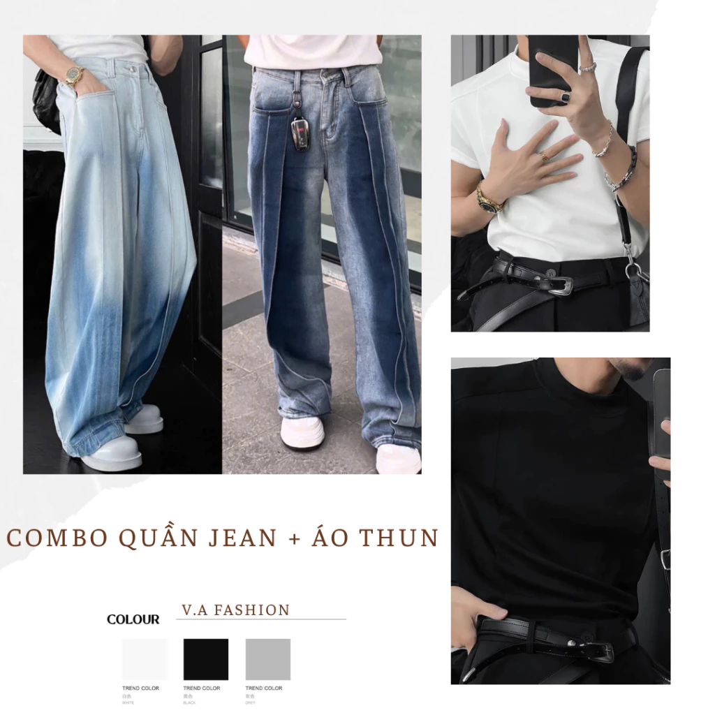 [DEAL Mở Bán] Quần Jean Loang Màu 2 Tone Cá Tính Nam Nữ Phong Cách Cho Nam Và Nữ Quanjeanunisex