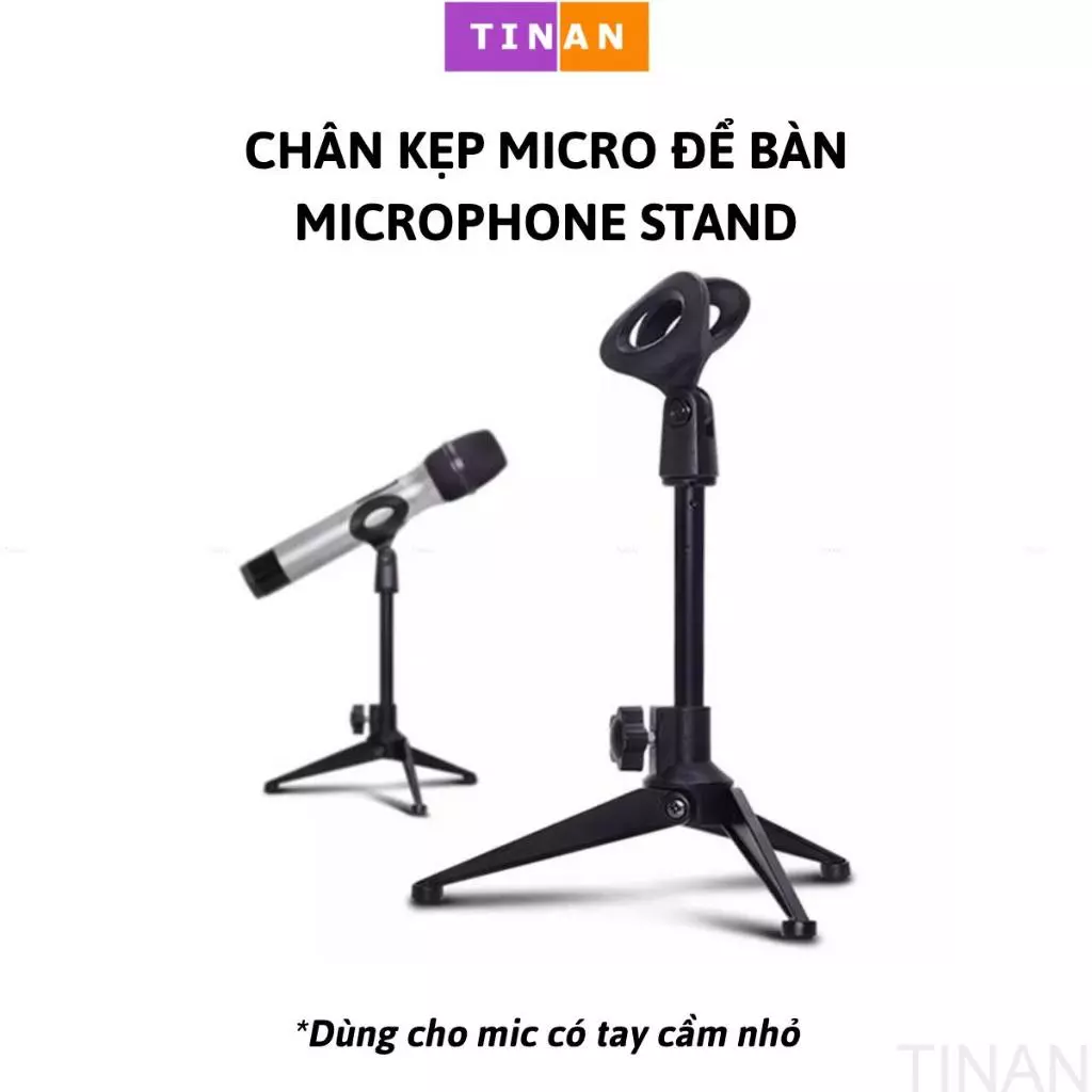 Chân Kẹp Micro Để Bàn, Microphone Stand, Dùng Livestram, Dạy Học