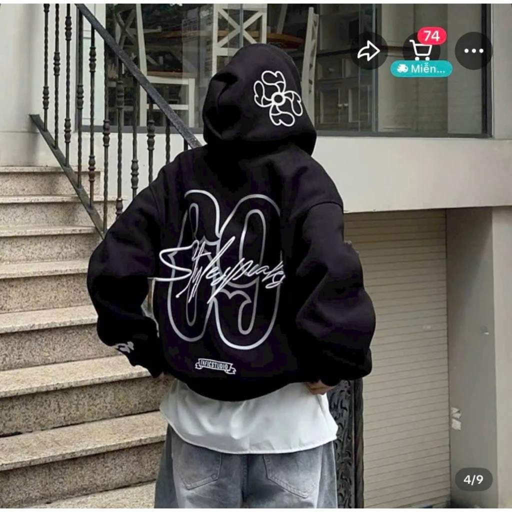 Áo Khoác Hoodie Áo Khoác Nỉ Zip 6-9 Nam Nữ Unisex Chống Nắng Dày Dặn Form Rộng Dây Kéo fammilyshop