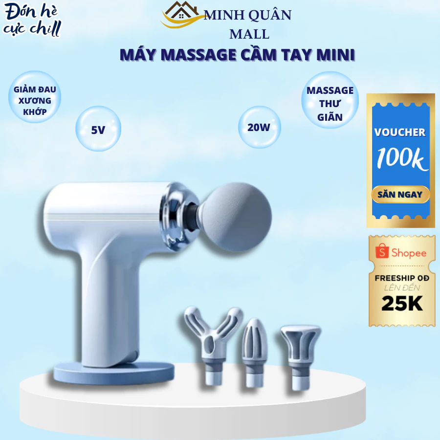 [TRỢ GIÁ] Máy Massage Cầm Tay Mini Với 6 Chế Độ Rung Thư Giãn Các Cơ K15