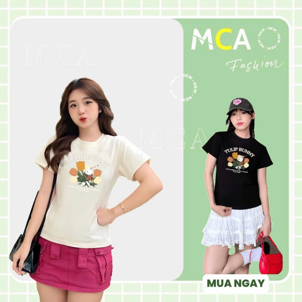 [ Video thực tế sp ] Áo baby tee MCA In hình Tulip Bunny A.51014