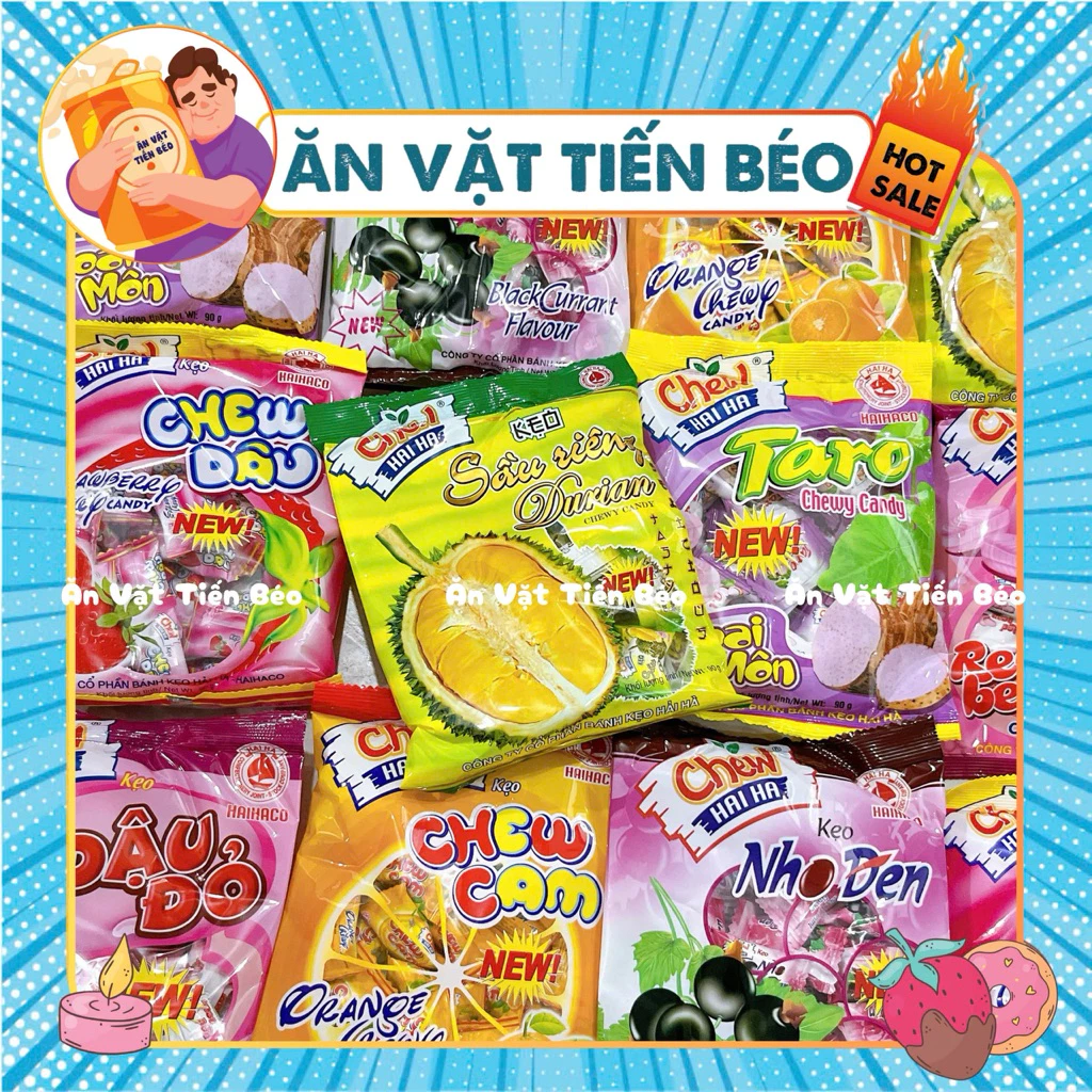 Kẹo trái cây mềm Chew Hải Hà (90g), đồ ăn vặt - Ăn vặt Tiến Béo