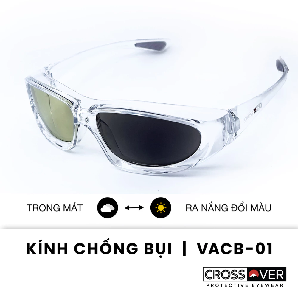 Kính Chống Chói Phân Cực Đổi Màu CROSSOVER Kính Chống Bụi Chuyên Đi Đêm Và Đi cả Ngày Ngăn Ánh Sáng Chói