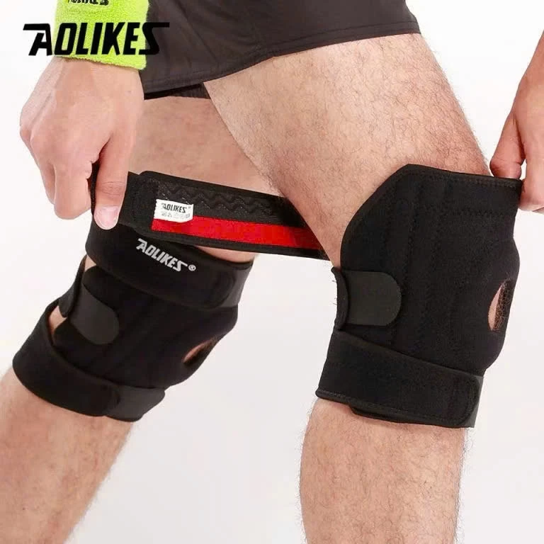 Băng gối thể thao Aolikes 7618 có đệm và lò xo tránh chấn thương dây chằng khi Đá Bóng,Gym,Chạy Bộ 7618
