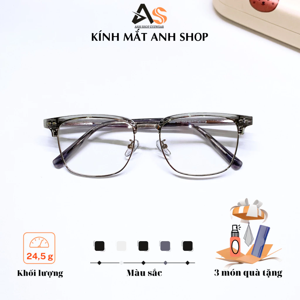 Gọng kính nam nữ chất liệu kim loại bền cứng cáp 9083 - 8009A