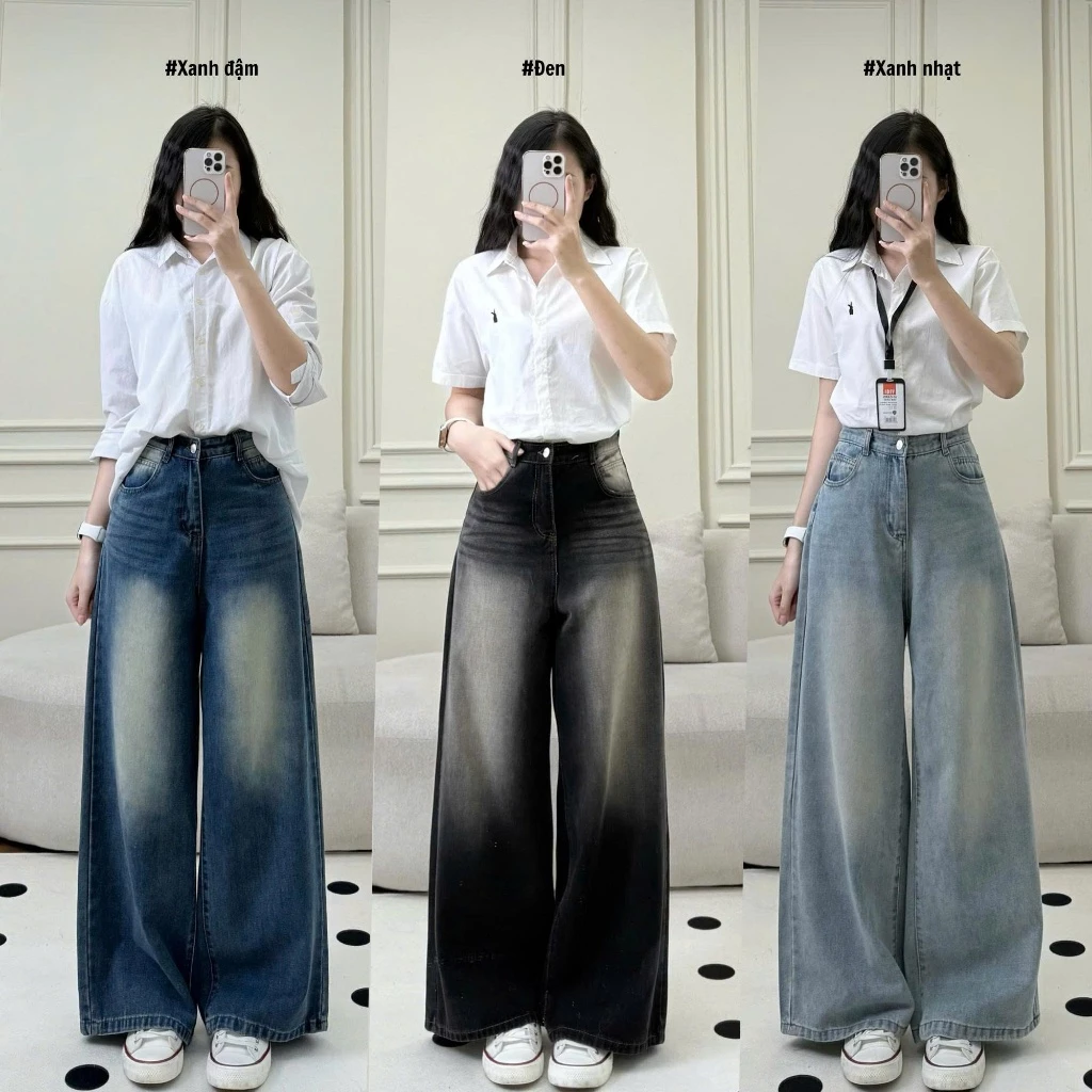 Quần Jeans Ống Suông 247Store nhiều màu tôn dáng form unisex nam nữ đi học đi làm