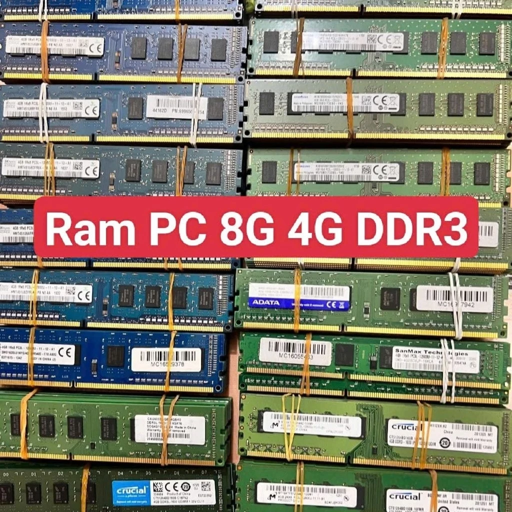 Ram PC 8G 4G DDR3. Buss 1600 1333 1066