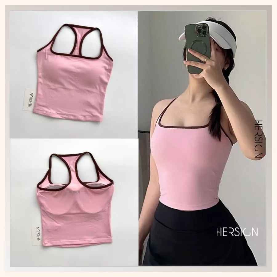 Áo thể thao nữ 2 dây thời trang tập tennis chơi pickleball, gym, yoga HERSIGN-AO24A BST HERSIGN CORELYNE