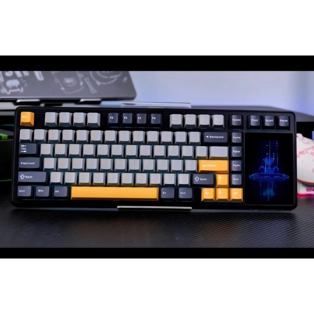 Aula L99 bàn phím cơ tích hợp màn hình IPS cảm ứng độc đáo kết nối 3 chế độ