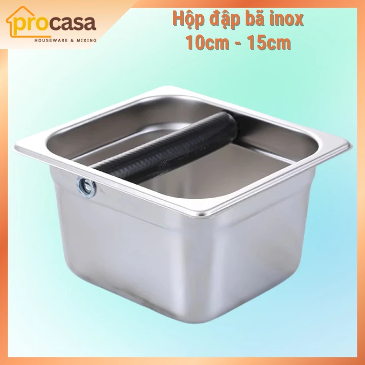 Hộp đập bã cà phê 10cm - 15cm - Knock box đập bã cafe