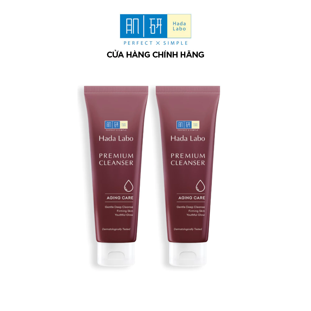 [VB] Combo 2 x Sữa rửa mặt chống lão hoá cao cấp Hada Labo Premium Cleanser Aging Care 100g