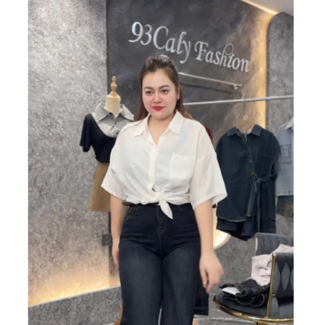 [BIGSIZE90kg] Sơ mi đũi cộc tay nữ CALY dáng rộng