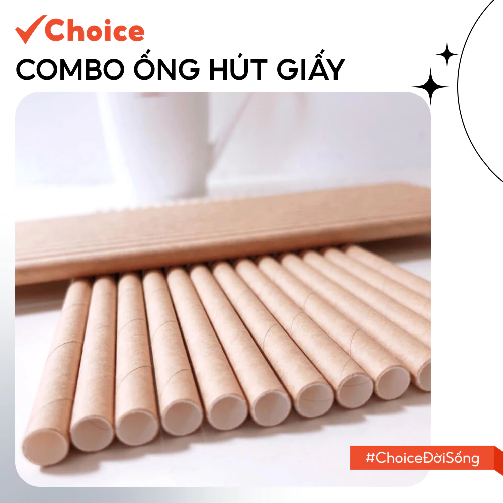 Combo ống hút giấy Choice MNV60-1 xuất xứ Việt Nam