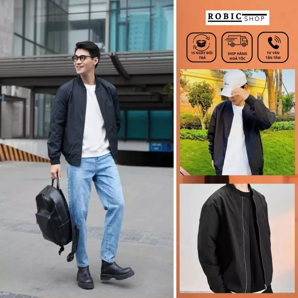 Áo khoác gió nam 2 lớp siêu đẹp, Áo khoác gió thời trang unisex chất gió lạnh-ROBIG