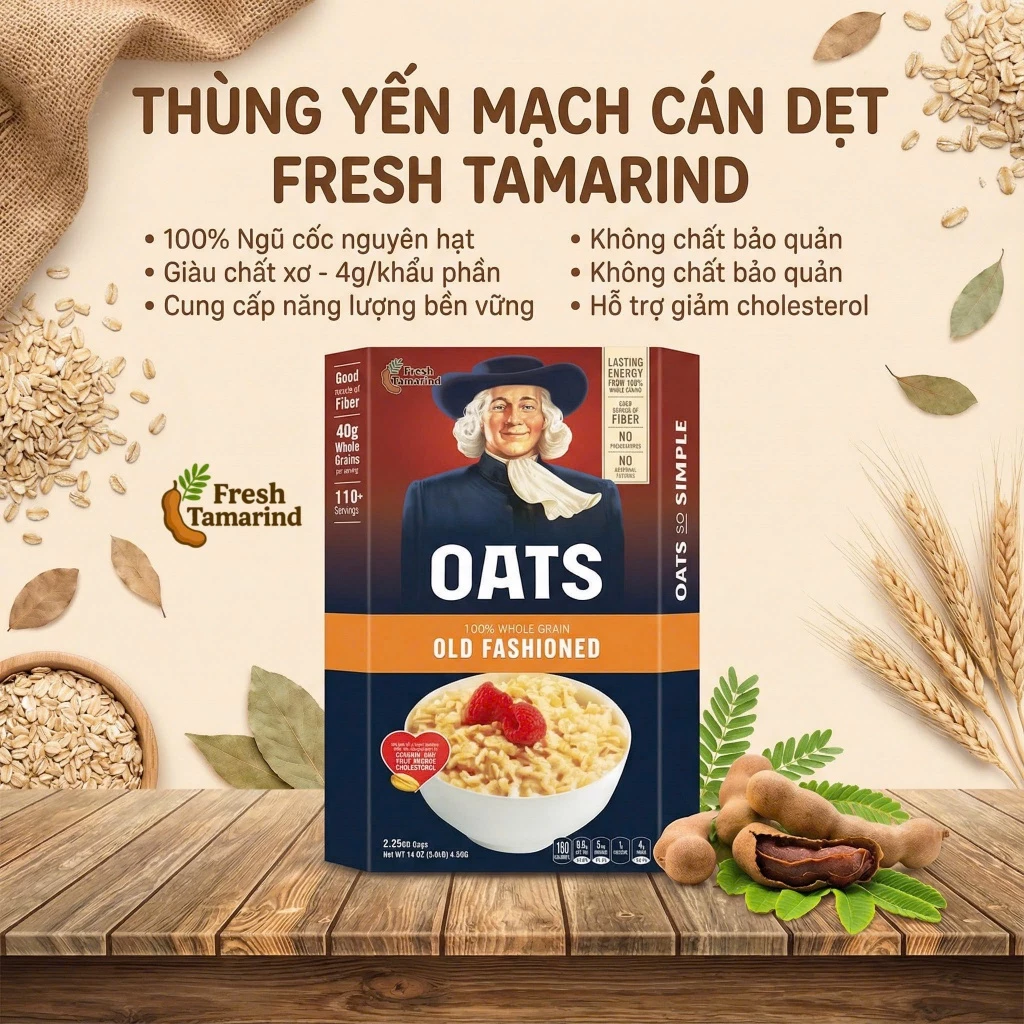Yến Mạch Cán Nguyên hộp 4.5kg