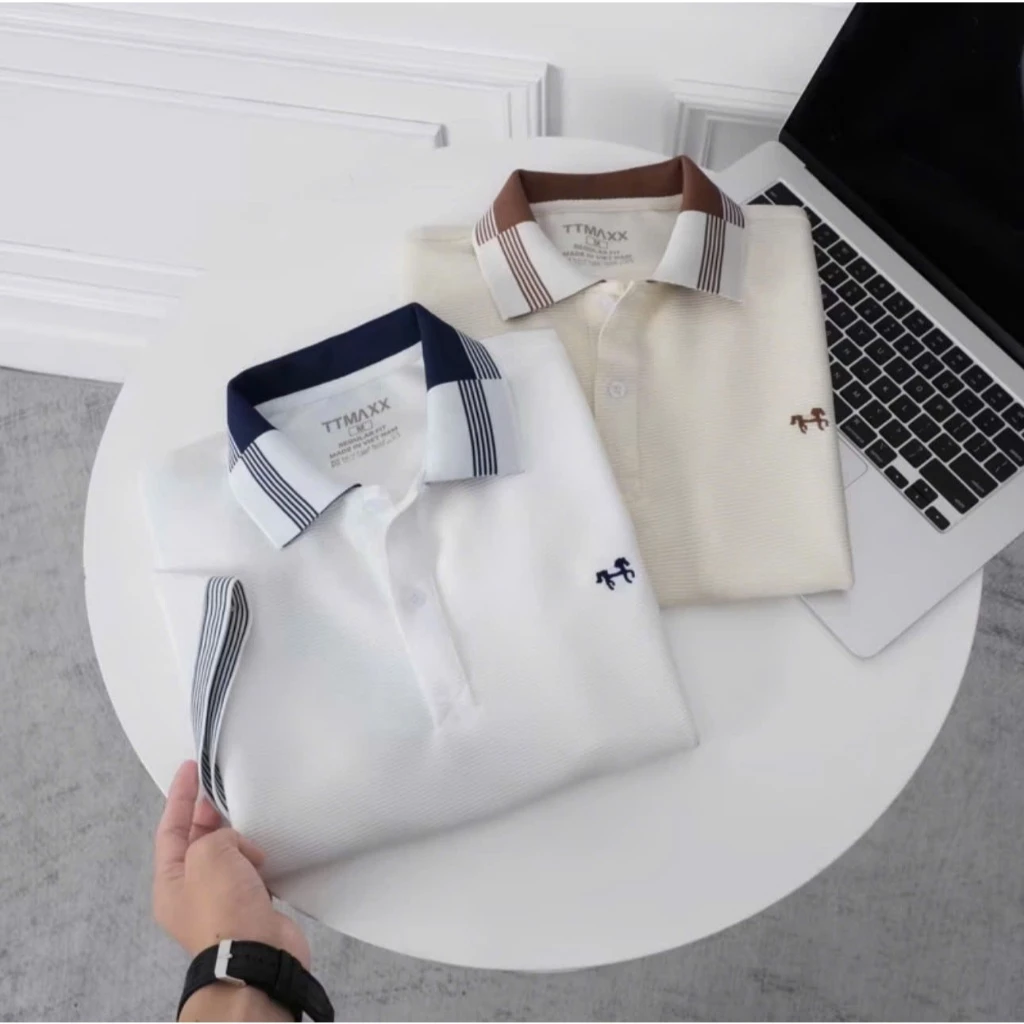 Áo Thun POLO thêu NGỰA  form vừa người áo thun nam có cổ họa tiết  trẻ trung lịch sự