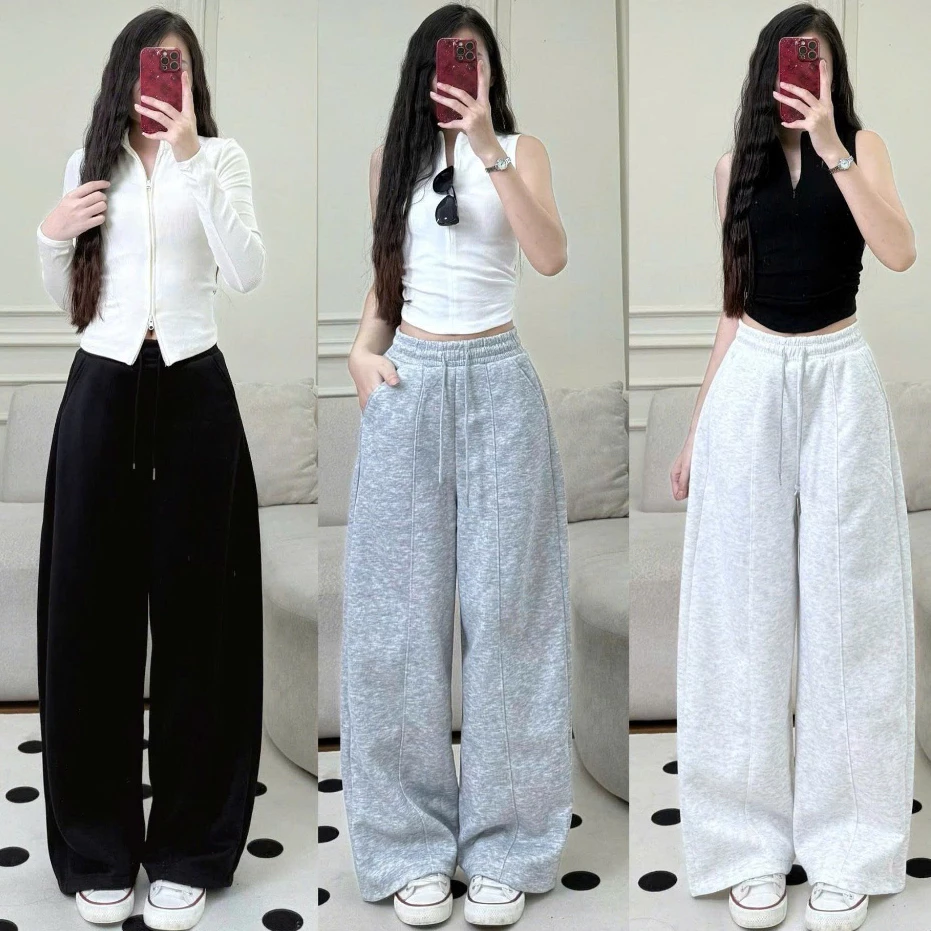 Quần Thể Thao Nỉ, Quần Nỉ 2 Da NAGUU Đủ Size (40-86kg) Form Chuẩn, Chất Dày Không Xù QNDR