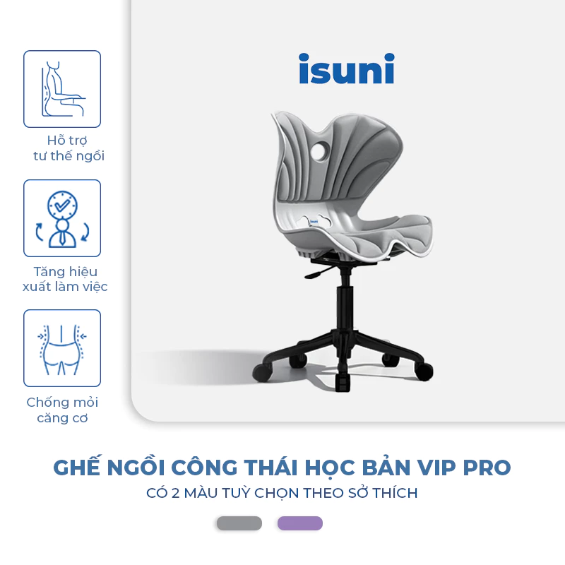[BẢN CYPHER] Ghế Điều Chỉnh Tư Thế Ngồi ISUNI Chống Gù Lưng, Ghế Công Thái Học Giảm Đau Mỏi Lưng