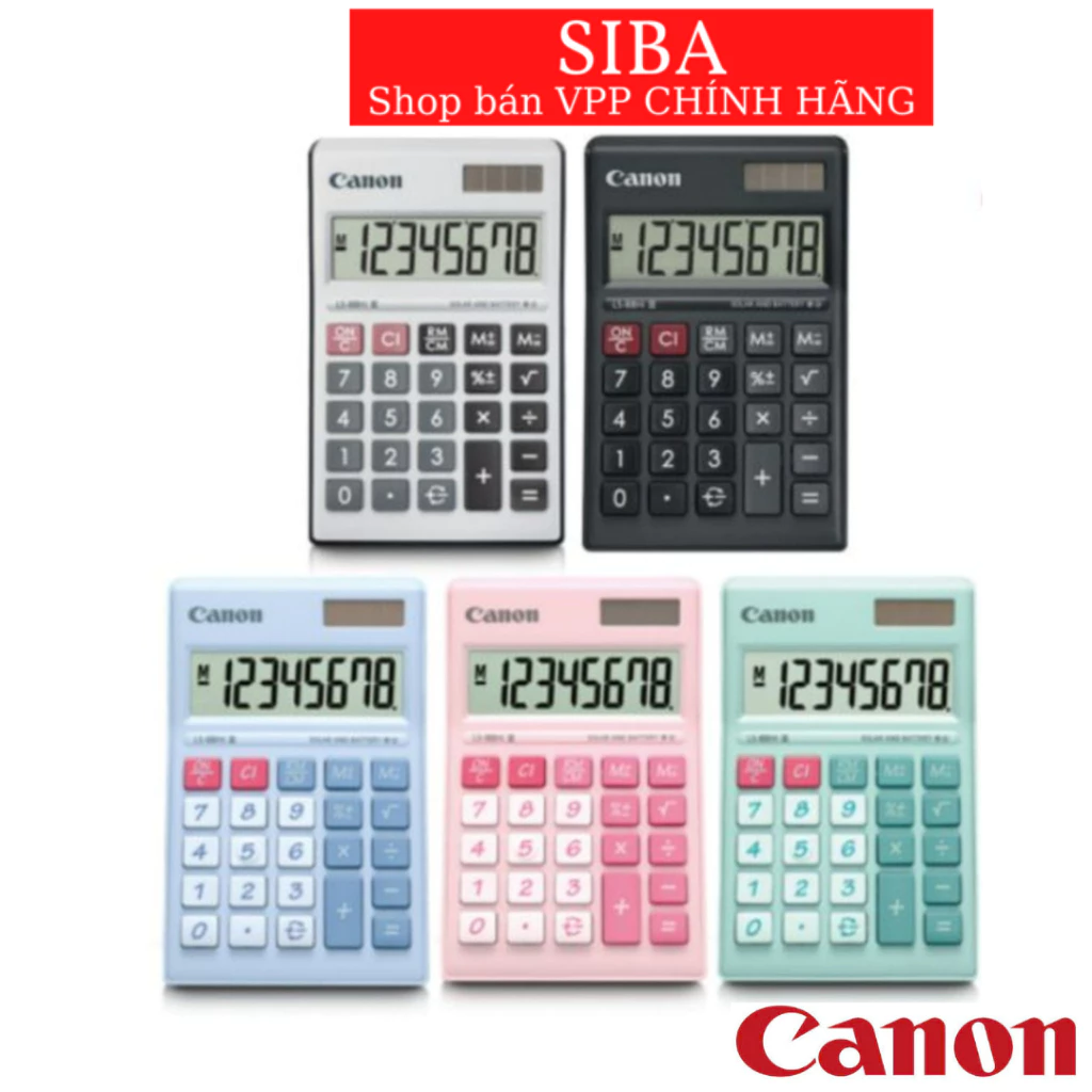Máy tính cơ bản 8 số, máy tính mini bỏ túi Canon LS-88 CHÍNH HÃNG