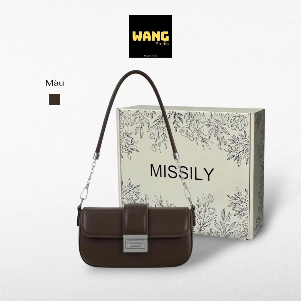 (Deal mở bán tặng quà )Túi xách nữ, túi kẹp nách đơn giản thanh lịch, đi chơi, đi tiệc size 21full box (nđ503)