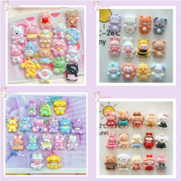 🧸 Charm thú hoạt hình mini cute – Phụ Kiện DIY Trang Trí Điện Thoại, Nón Bảo Hiểm,...