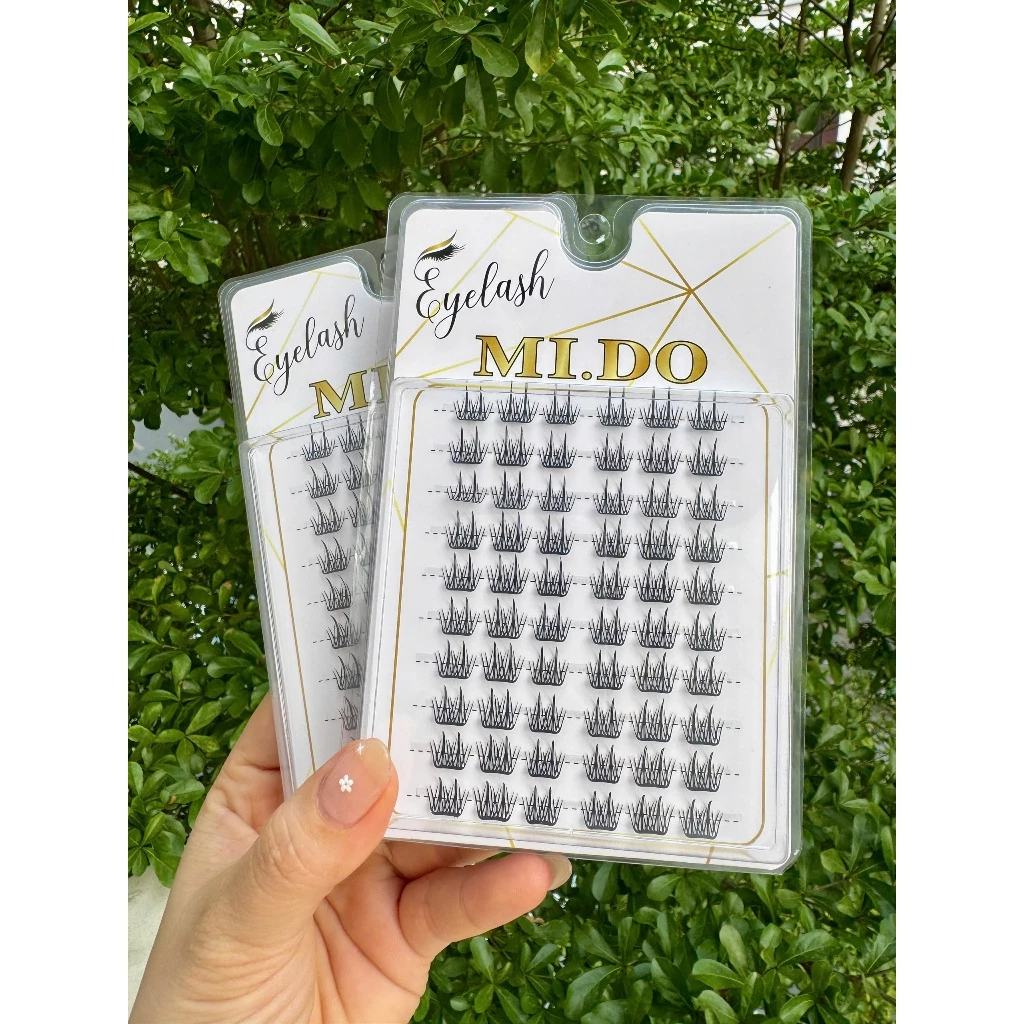 Lông mi giả KHÔNG sẵn KEO Mi-DO (tặng nhíp + keo / đơn 3 hộp mi ) Mi Cong C, Mi mảnh Có Thể Tái Sử Dụng