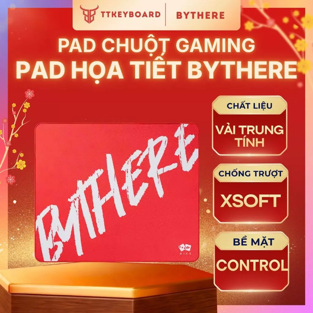 [HỎA TỐC] Pad Chuột Gaming Bythere Bề Mặt Control Đế SOFT Chống Trượt Bo Viền Chìm