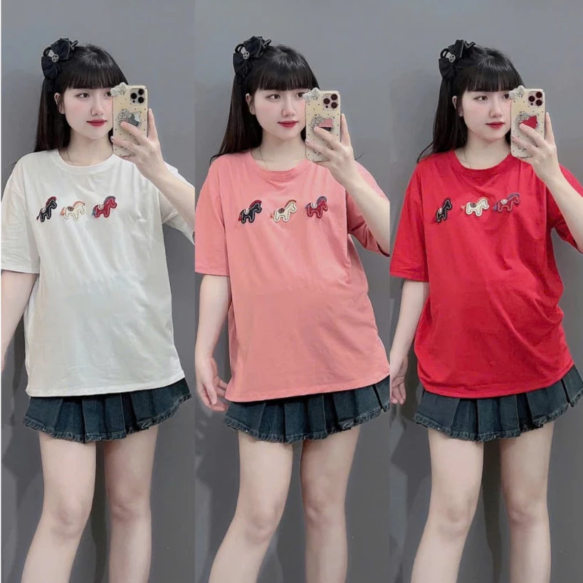 (Có size đến 100kg)Áo phông bầu Bigsize đính hình ngựa cực xinh