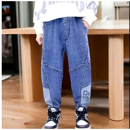 ( 16-22kg ) Quần jean bò  dáng ống xuông cho bé trai, bé gái BO XUONG CHAM BI